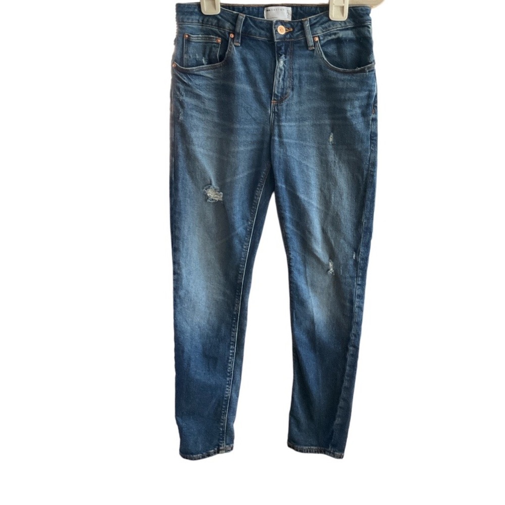 ASOS Distressed Straight Leg Jeans